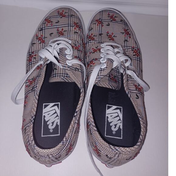 VANS Glen Plaid Floral Authentic Sneakers Size M8.5 W10 - Picture 4 of 6